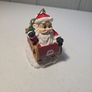 Marathon Limited Edition 2004 Vintage Santa Christmas Ornament Faux Wood Style